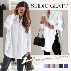 Frühling Vorverkauf 50% RabattWeies Hemd mit Revers und Schlitz