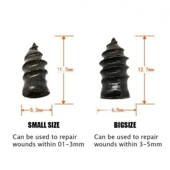  Vakuum Reifen Reparatur-Nagel  – Schnelle Hilfe bei Platten! Kein Demontieren, kein Luftverlust, für Auto/Motorrad/LKW