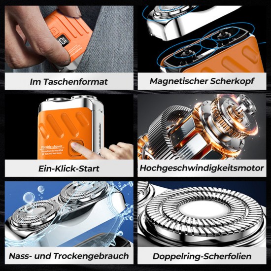 2025 Neues Design 50 % RabattMini-Elektrorasierer für Herren