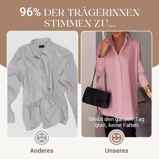 Frühling Vorverkauf 50% RabattWeies Hemd mit Revers und Schlitz