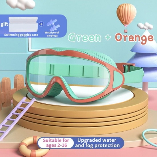 2025 HEISS 50% RabattHD-wasserdichte und antibeschlagende Kinder-Schwimmbrillen mit groem Rahmen