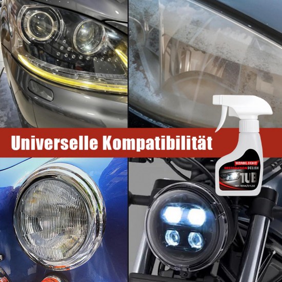   Autoscheinwerfer-Reparaturset – Professionelle Politur mit Schwamm und Versiegelung, klar und einfach anzuwenden, UV-Schutz