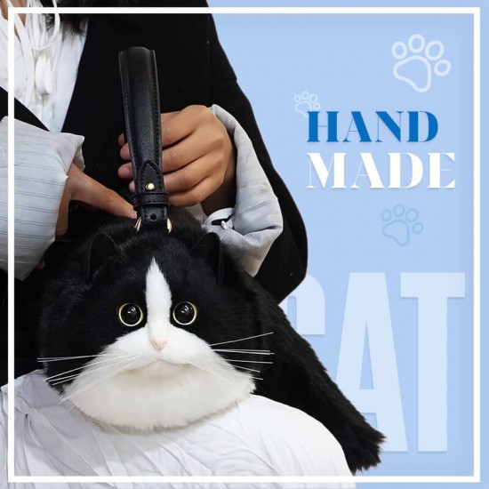 Modische, süe Katzentasche aus Plüsch