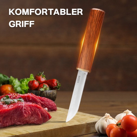 2-in-1-Doppelmesserset mit Holzgriff