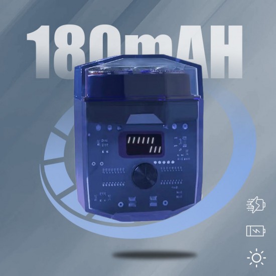 Transparenter Mini-Elektrorasierer mit geringer Geruschentwicklung