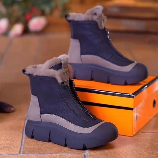 Herbst-Winter-SerieWasserdichte, warme Schneestiefel mit Reiverschluss für Damen