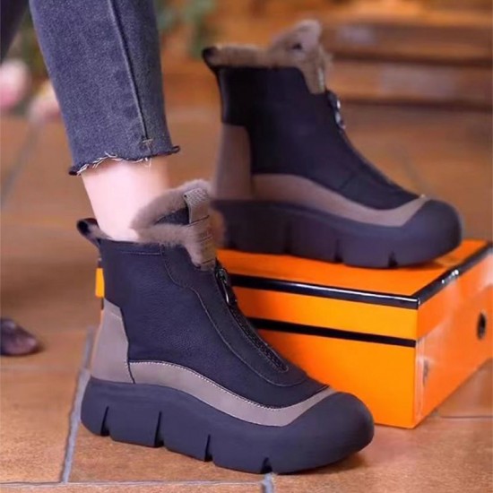Herbst-Winter-SerieWasserdichte, warme Schneestiefel mit Reiverschluss für Damen