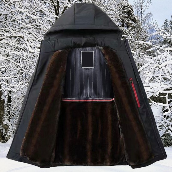 Warmes GeschenkDicker Thermo-Parka mit Kapuze für HerrenKostenloser Versand
