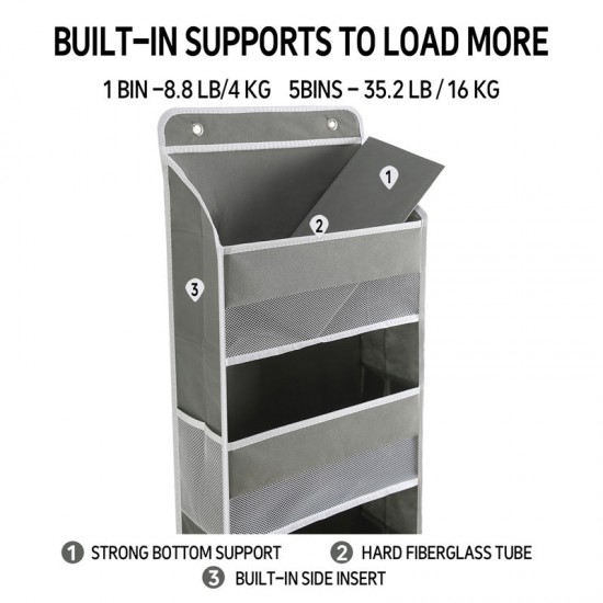 Hngeorganizer mit 5 Fchern und groer Kapazitt