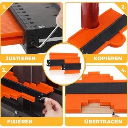 Zezzo Konturenlehre Kontur-Vervielfltigungslehre mit Schloss