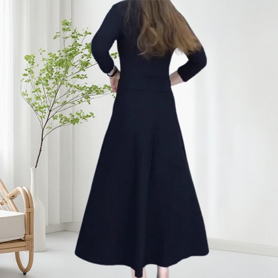 Elastischer dicker langer Rock mit hoher Taille für Damen