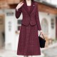 Damen Fake Zweiteiler mit Revers Anzug Kleid