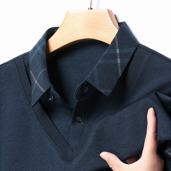 Langarm-Oberteil in Layering-Optik für Herren