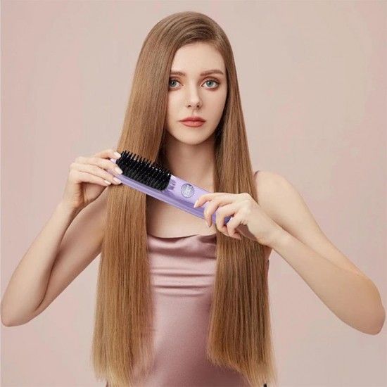 Schnurlose Haarglttungsbürste mit LED-Anzeige