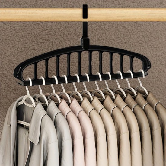 Multifunctional Foldable Clothes Hanger with 11-Hole