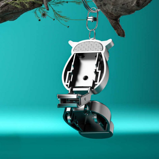 Mini faltbarer Edelstahl Eulen Nagelknipser