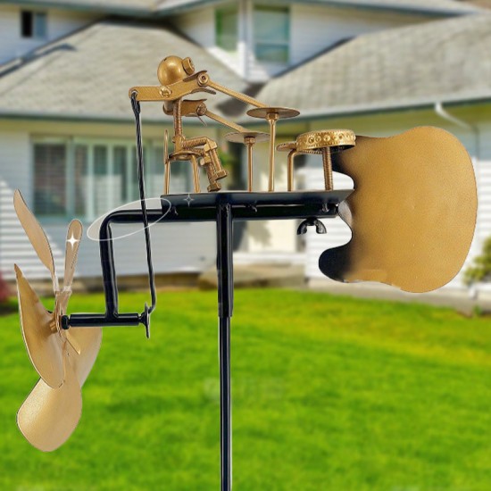 Handgefertigte Metal-Rockband-Windmühle