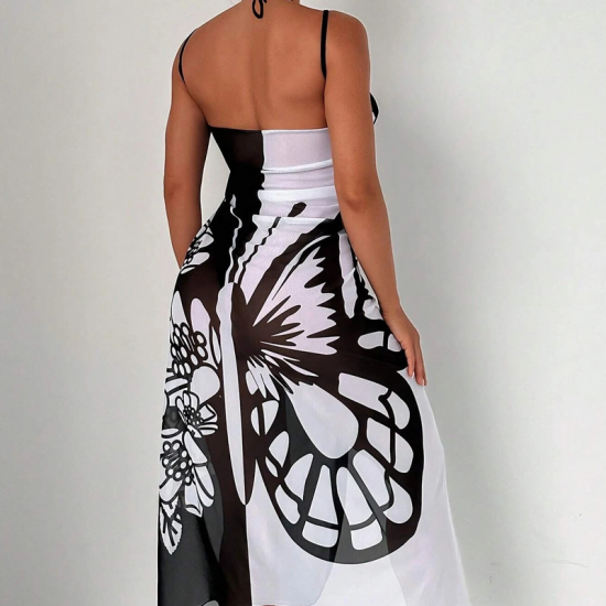 Zeitlich begrenztes SonderangebotDamen-Schmetterlings-Badeanzug, Cover-Up & Kleid