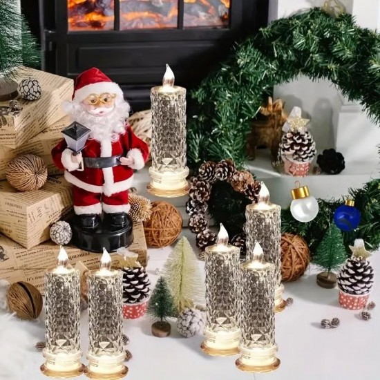 Letzter Tag 49 % RabattSet mit 4 LED-Kristallkerzenleuchtern