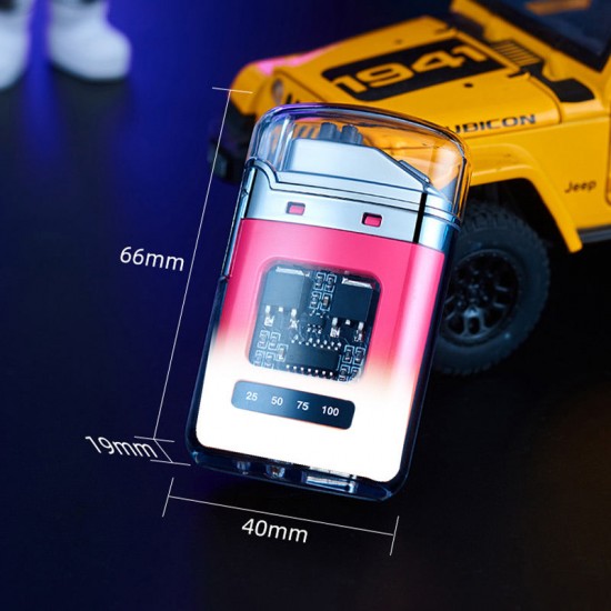 Wiederaufladbares, windfestes Feuerzeug mit Digitalanzeige und Pulsfunktion